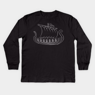 Skellige Viking Boat Kids Long Sleeve T-Shirt